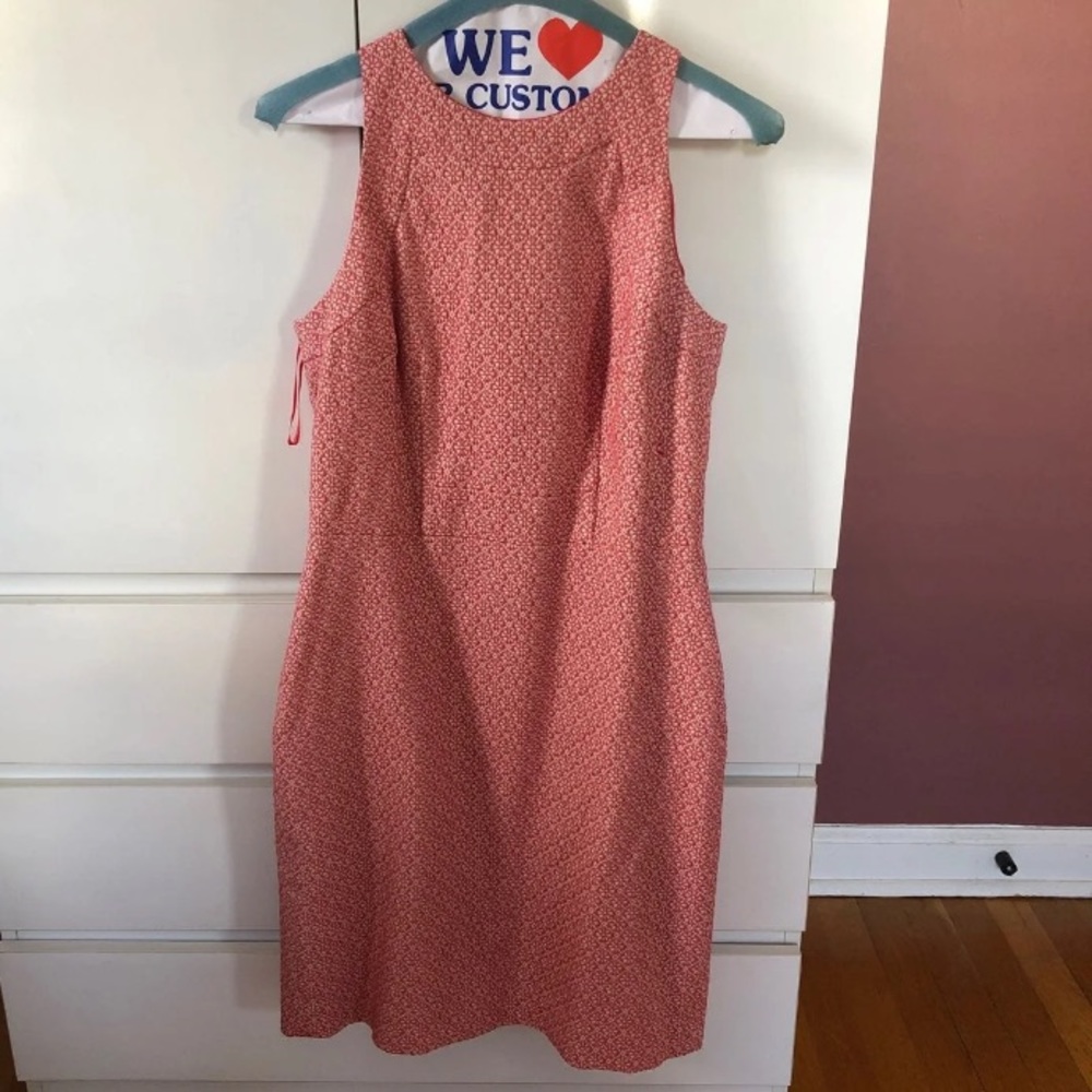 Ann Taylor pattern zip up casual knee length dress